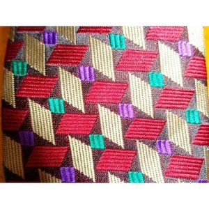 1980's VINTAGE BONJOUR SKINNY TIE ~ AVANDE GARDE ~ NEW WAVE POP ~GLAM ROCK ~ 55"